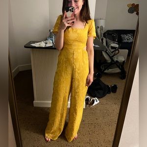 Lulu's size small yellow jumpsuit